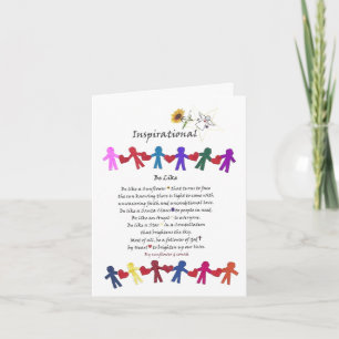 Inspirationsreiche Poesie-Grußkarte Karte