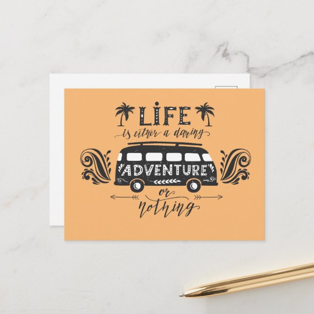 Inspirationsreise Postkarte (Vorderseite/Rückseite Beispiel)