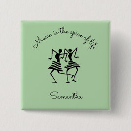 Inspirationssänger, Silhouette-Fest-Tänzer Button