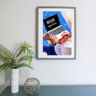 Inspirationssatz beginnt überall poster