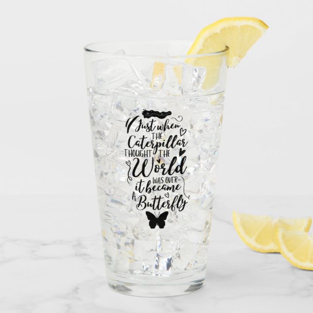 Inspirationssatz positive Denknachweis  Glas (Rückseite Ice)