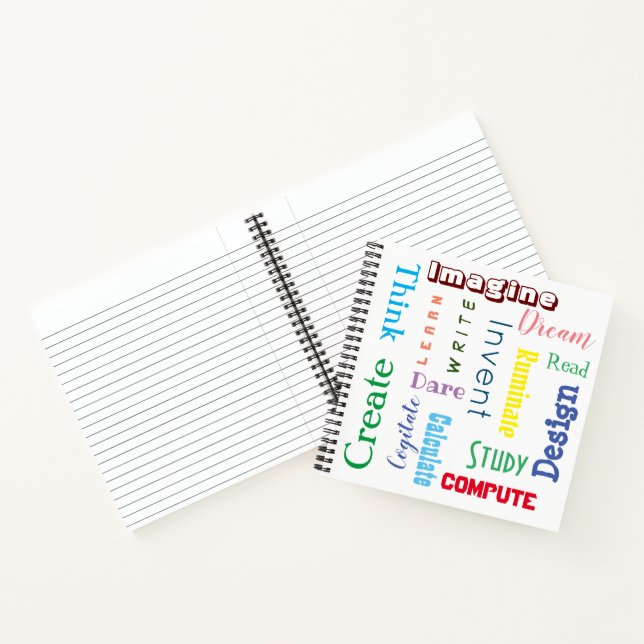 Inspirationssätze - farbenfroher Studentenplatz Notizbuch (Innenseite)