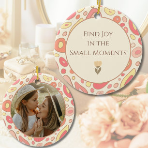 Inspirationsschmuck mit individuellem Foto Keramik Ornament