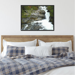 Inspirationssicherheit Gebetswald Wasserfall Leinwanddruck