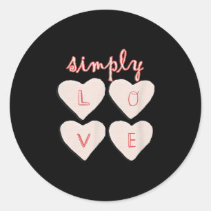 Inspirationsskripte Grafische Herzen Einfach Liebe Runder Aufkleber