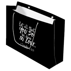 Inspirationsskriptur der Liebe - 1 Korinther 16:14 Große Geschenktüte