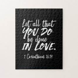 Inspirationsskriptur der Liebe - 1 Korinther 16:14 Puzzle
