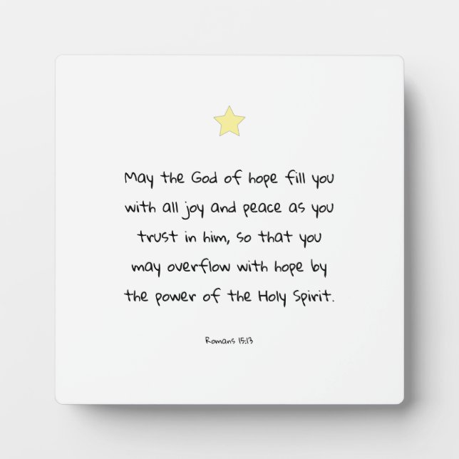 Inspirationsskripturenskripte für den Glauben segn Fotoplatte (Vorderseite)