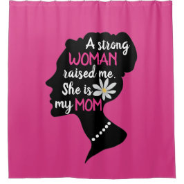 Inspirationsstarke Frau rosa Muttertag Duschvorhang