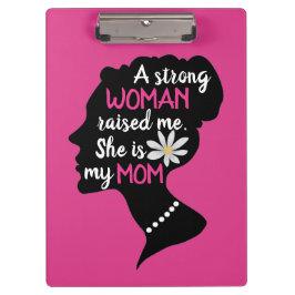 Inspirationsstarke Frau rosa Muttertag Klemmbrett