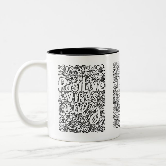 Inspirationsstipps positive Affirmative Stress Zweifarbige Tasse (Links)