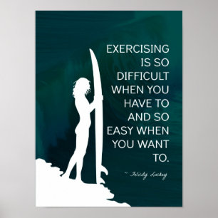 Inspirationssurfer Girl Poster