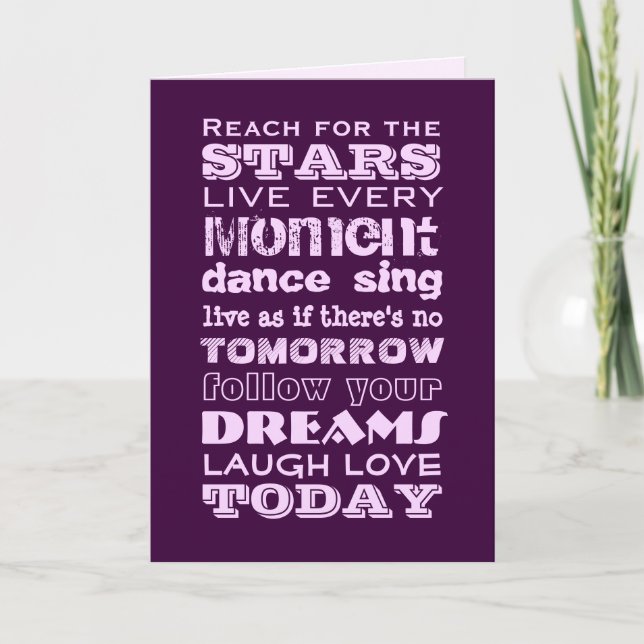 Inspirationstext Karte (Vorderseite)