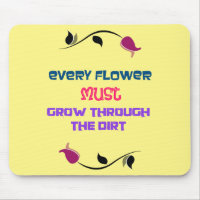 Inspirationstypografie Zitat mit Zeichnend Blume