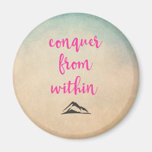 Inspirationstypografie-Zitat zur Entschlossenheit Magnet