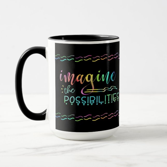 Inspirationsvorstellung der möglichen Typografie Tasse (Links)