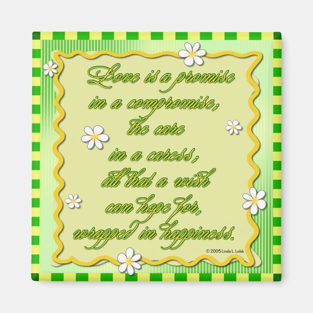 Inspirationswolken: Liebe ist ein viel versprechen Magnet (Vorne)