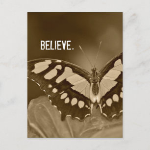 Inspirationswort: Mit Schmetterling glauben Postkarte