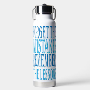 Inspirationswörter "Vergiss die Fehler" Tumbler Trinkflasche