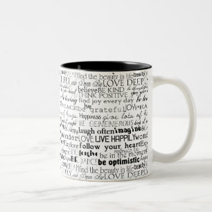 Inspirationswörter Zweifarbige Tasse