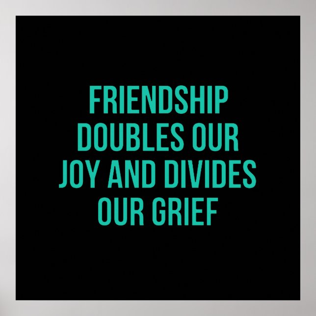 Inspirationsziffer über Freundschaft Poster (Vorne)