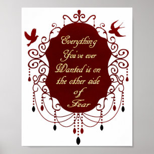 Inspirationsziffer über Träume und Mut Poster