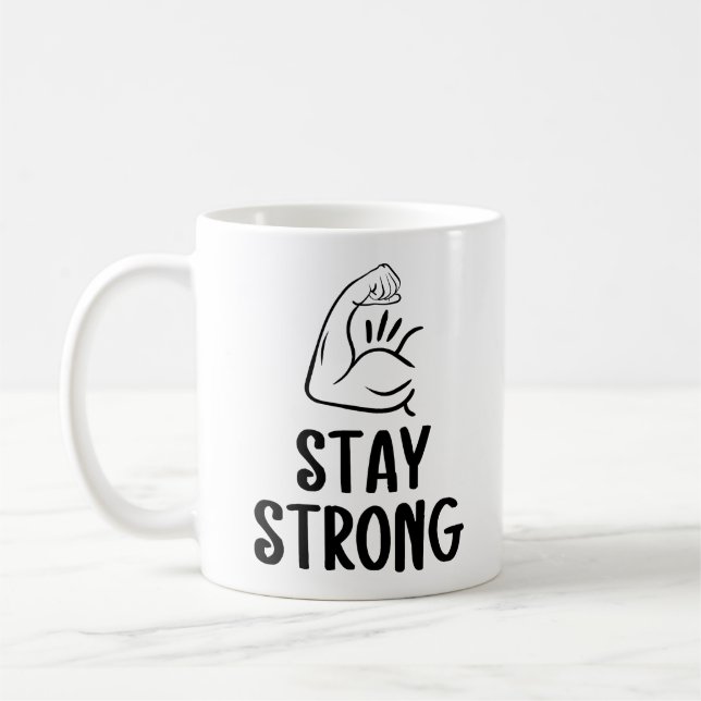 Inspirative 'Bleib Stark' Kaffeetasse (Links)