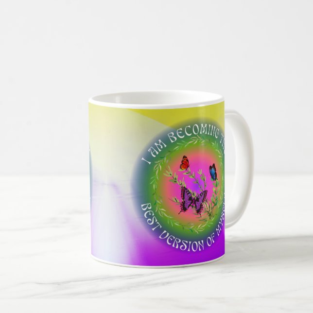 Inspirative Butterfly-Kaffeetasse, Selbstwachstum Kaffeetasse (VorderseiteRechts)