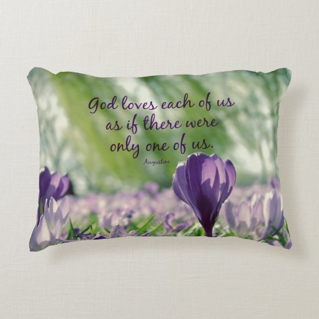 Inspirative Gott Lieben jeden von uns Zitat Zierkissen (Vorderseite)