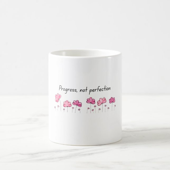 Inspirative Tasse - "Progress Not Perfection" Quot (Mittel)