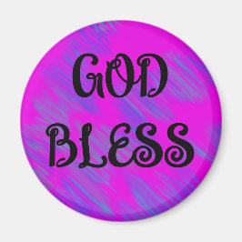 Inspirativer Gott segne Scroll Magnet