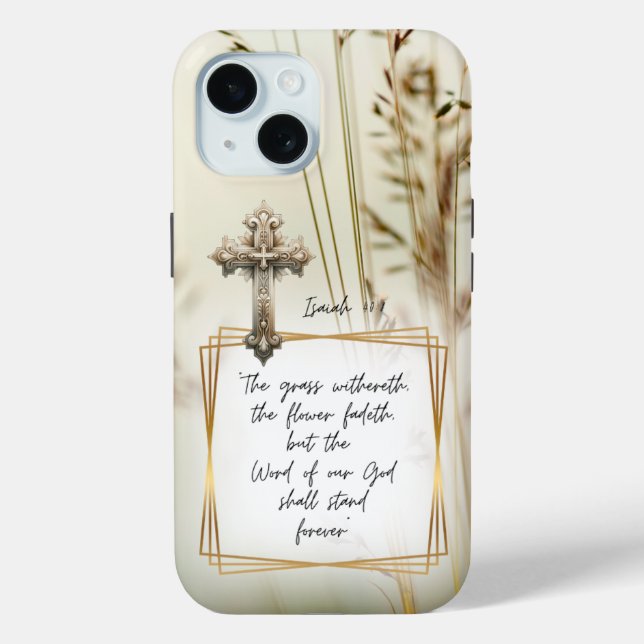 Inspiratives christliches Feld Gras Ornamentales K Case-Mate iPhone Hülle (Rückseite)