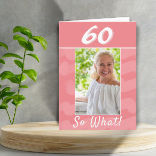 Inspiratives Foto mit Wasserfarbe Rosa zum 60. Geb Karte