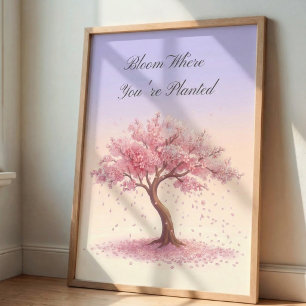 Inspiratives Kirschblüten-Sakura-Plakat Wandkunst Poster