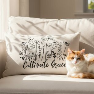 Inspiratives Kissen - Cultivate Grace Flora