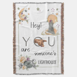 Inspiratives Leuchtturm-Geschenk Positive Erinneru Decke