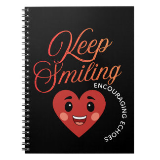 Inspiratives Notizbuch 'Keep Smiling' Notizblock