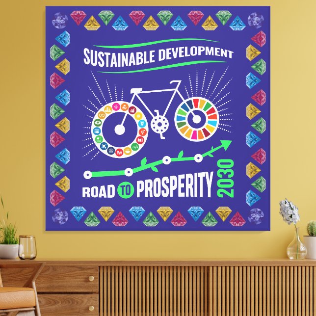 Inspire Change & Sustainability Goals Elegant Art Leinwanddruck (Insitu (Wohnzimmer))