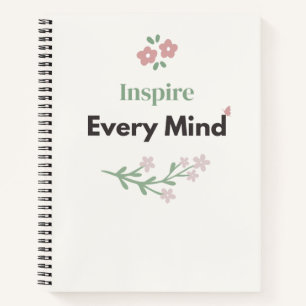 Inspire Every Mind Lehrer Floral Notizbuch