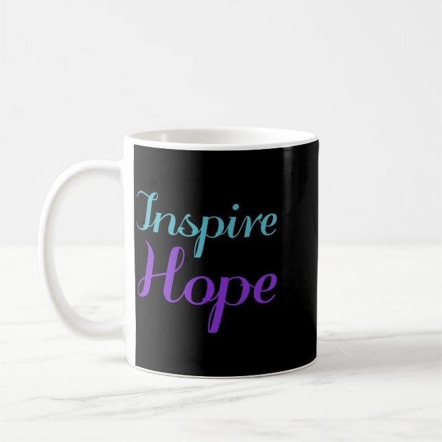 Inspire-Hoffnung-Präventionsbewusstseinsdesign Kaffeetasse (Links)