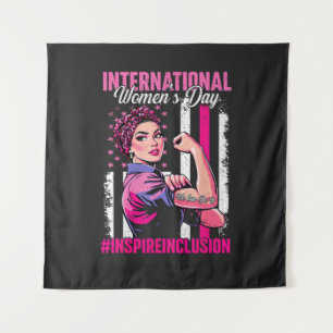 Inspire Inclusion 8. März International Wandteppich