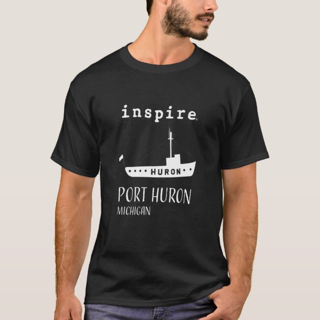 inspire Port Huron Michigan City Travel Destinatio T-Shirt (Vorderseite)