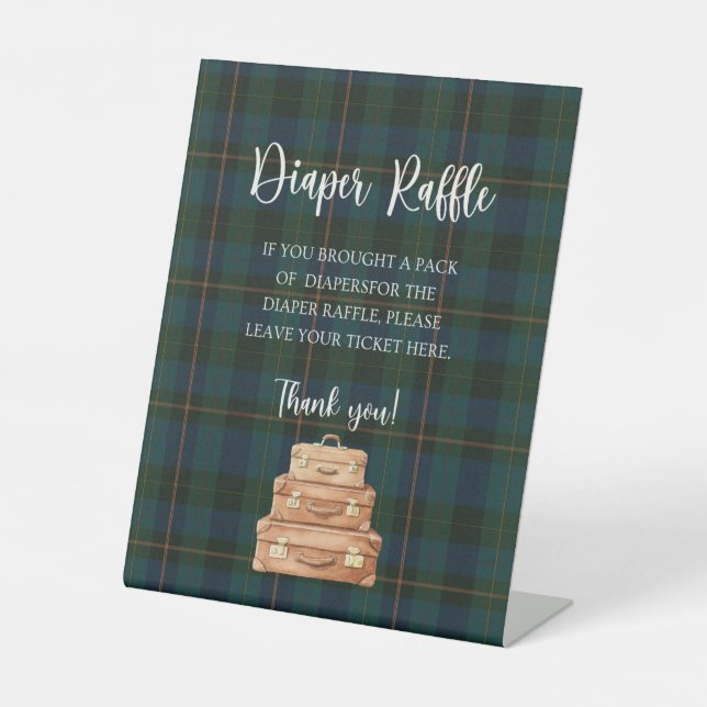 Inspired Baby Shower Diaper Raffle Sockelschild (Vorderseite)