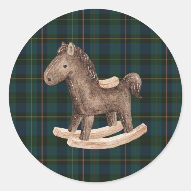 Inspired Baby Shower Runder Aufkleber (Vorderseite)