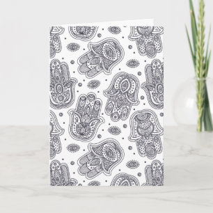 Inspired Hand Drawn Hamsa Karte