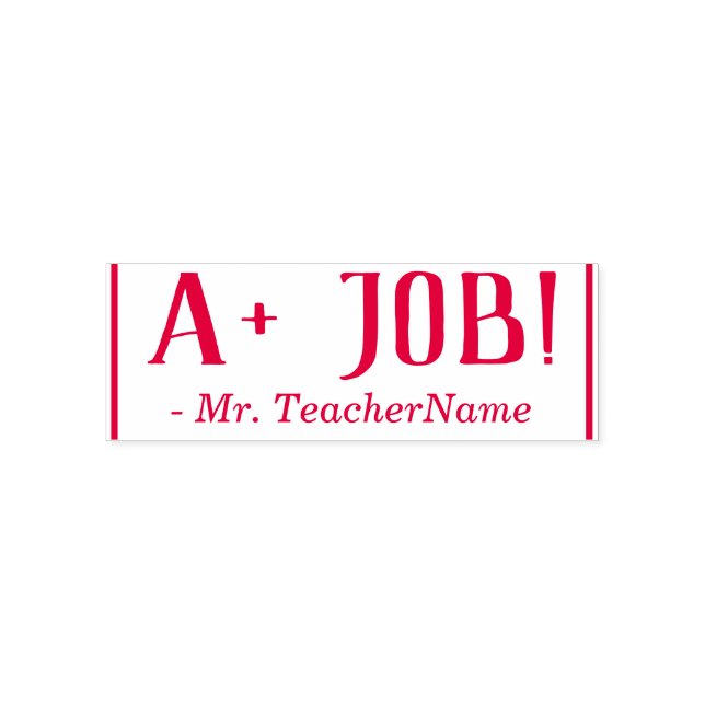 Inspirier "A+ JOB!" Briefmarke zu Gummi Permastempel (Design)