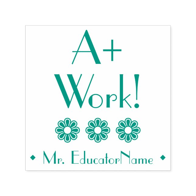 Inspirier "A+ Work!" + Name des benutzerdefinierte Permastempel (Design)