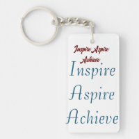 Inspirier Aspire erreicht Rectangle Schlüsselanhän