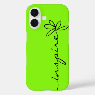 INSPIRIER auf Neon Green iPhone 16 Hülle