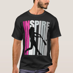 Inspirier Baseball Geburtstag Kicking Kick Silhoue T-Shirt
